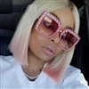 Sunglasses Women Oversized Square Crystal Brand Designer Shades