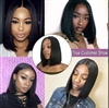 4X4 Closure Bob Wig Brazilian Straight Short Lace Wig Human Hair 150 Density