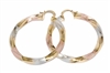 Three Tone Twist Hoops