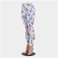 American flag elephant pattern leggings