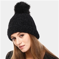 CHENILLE POM POM BEANIE