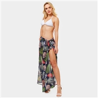 TROPICAL LEAF BEACH WRAP SKIRT