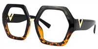 Waldo - Geometric Grey/Tortoise Eyeglasses