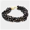 Multi Strand Faceted Bead Magnetic Bracelet