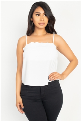 Scallop Opening Cami Top