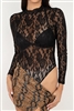 Sheer Floral Lace Bodysuit