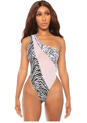 Running Wild Monokini- Zebra