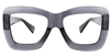 Zaida - Square Peacock/Blue Eyeglasses