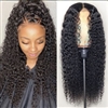 Deep Curly 4X4 Transparent Lace Closure Wig Human Hair Wigs Pre Plucked Lace Wigs For Black Women