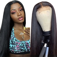 Dola Hair Transparent Closue Wig Straight Brazilian Virgin Human Hair Wig 150 Density