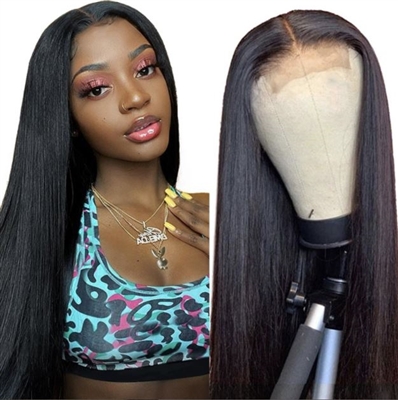 Dola Hair Transparent Closue Wig Straight Brazilian Virgin Human Hair Wig 150 Density