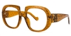 Rosanne Geometric Medium Yellow Eyeglasses