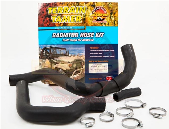 Toyota Land Cruiser Radiator Hose Kit BJ74 10/85-12/89 13BT 3.4L Engine Auto Transmission