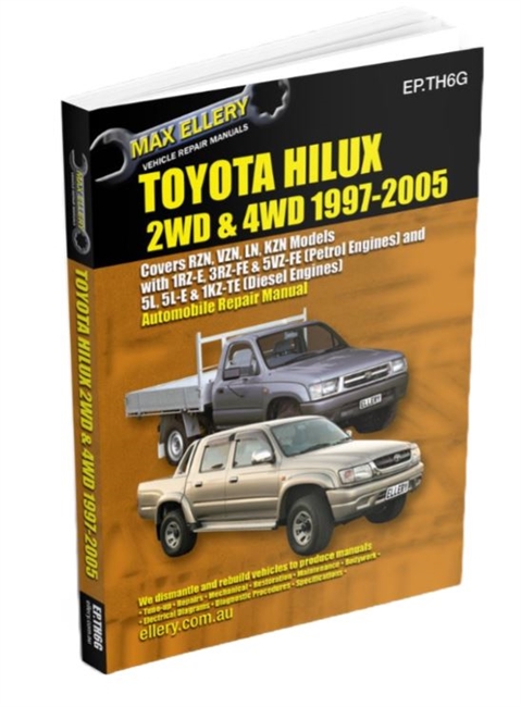 Toyota Petrol Diesel 2WD & 4WD Hilux Service Manual 1997-05