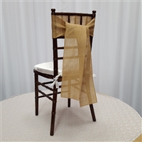 Burlap Chair Sashes Natural Color