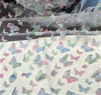 3D Butterfly Tulle Mesh Fabric