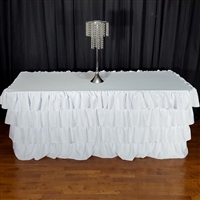4 Tier Polyester Ruffle Tablecloth