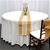 Burlap Table Runner With Cotton Lace