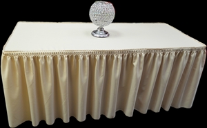Pleated Fitted Polyester Tablecloth