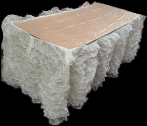 Ruffled Organza Tablecloth