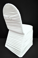 Ruffle Spandex Chair Cover With Band And Buckle