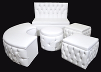 Lounge 5-piece Set Royal Wood with White Vinyl