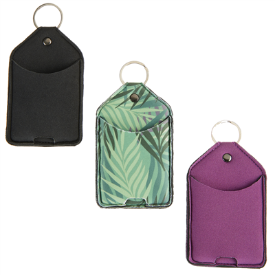 Neoprene 2-pocket key ring case