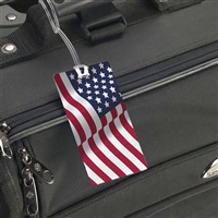 Talus Smooth Trip American Flag Luggage Tag