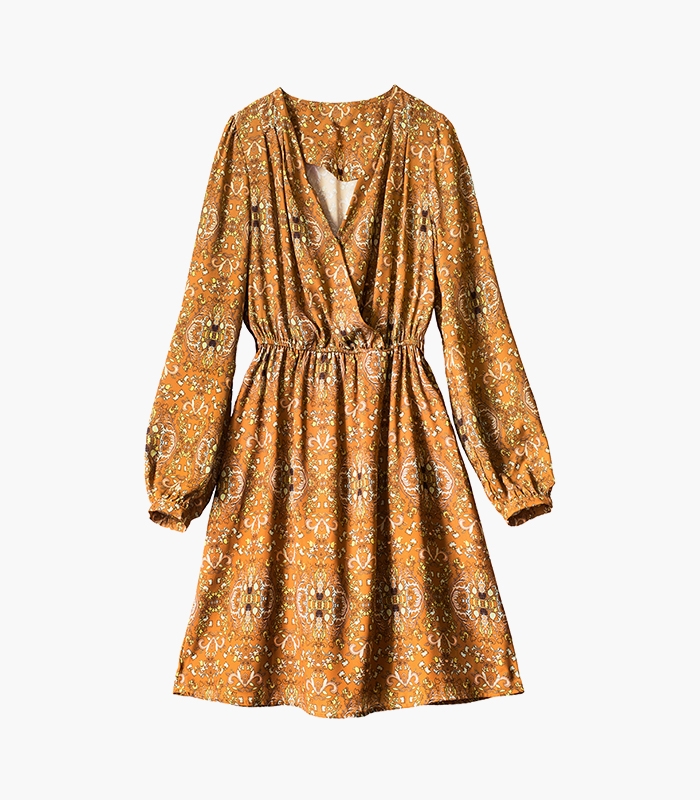 Midsummer Bell Sleeve Paisley Dress