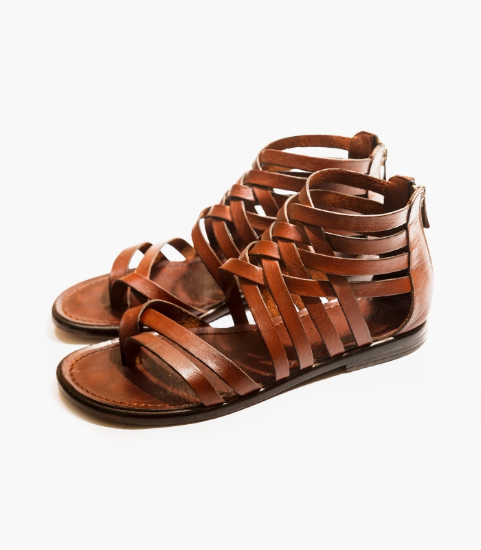 Clementine Leather Weave Sandals