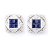 Diamond and Sapphire Studs