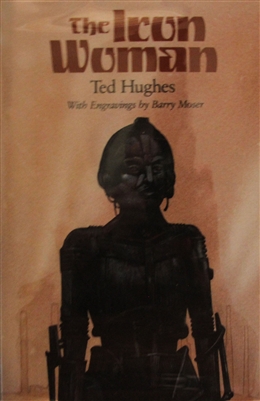 cover of The Iron Man by Ted Hughes with engravings of Barry Moser
