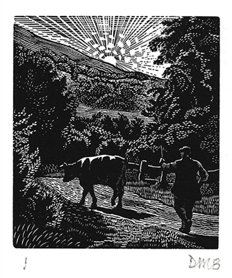 The Engraver's Cut (Diana Bloomfield): Cow and Cowherd