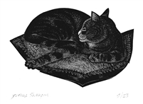 Signed wood engraving by Yvonne Skargon