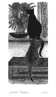 Signed wood engraving by Yvonne Skargon