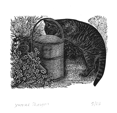 Signed wood engraving by Yvonne Skargon