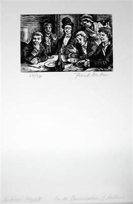 Signed wood engraving by Frank Martin
