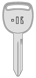 B102 / P1113 GENERAL MOTORS KEYLINE KEY BLANK