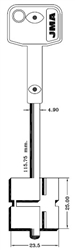 IT-1G ITAL BIT & BARREL JMA KEY BLANK