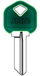 KW1 COLOR PLASTIC GREEN KWIKSET JMA KEY BLANK