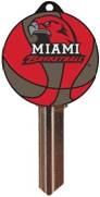 KW10 MIAMI UNIVERSITY BASKETBALL PVC JMA KEY BLANK