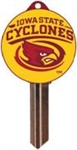 KW10 IOWA STATE UNIVERSITY LOGO PVC JMA KEY BLANK