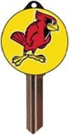 KW10 ILLINOIS STATE UNIVERSITY LOGO PVC JMA KEY BLANK