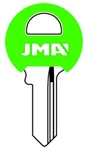 M1 COLOR PLASTIC GREEN MASTER LOCK JMA KEY BLANK