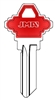 SC1 COLORMATIC RED MASTER LOCK JMA KEY BLANK