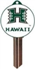 SC1 UNIVERSITY OF HAWAII LOGO PVC JMA KEY BLANK