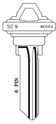 SC9 SCHLAGE BRASS QUICKBLANKS KEY BLANK