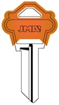 WK2 COLOR PLASTIC ORANGE WESLOCK JMA KEY BLANK