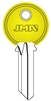 Y1 COLOR PLASTIC YELLOW YALE JMA KEY BLANK