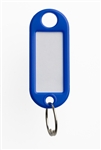 PLASTIC KEY TAGS MODEL 2 BLUE 50 PIECE BOX